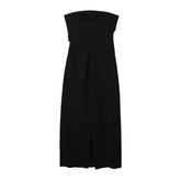 Off Shoulder Maxi Dress In Black